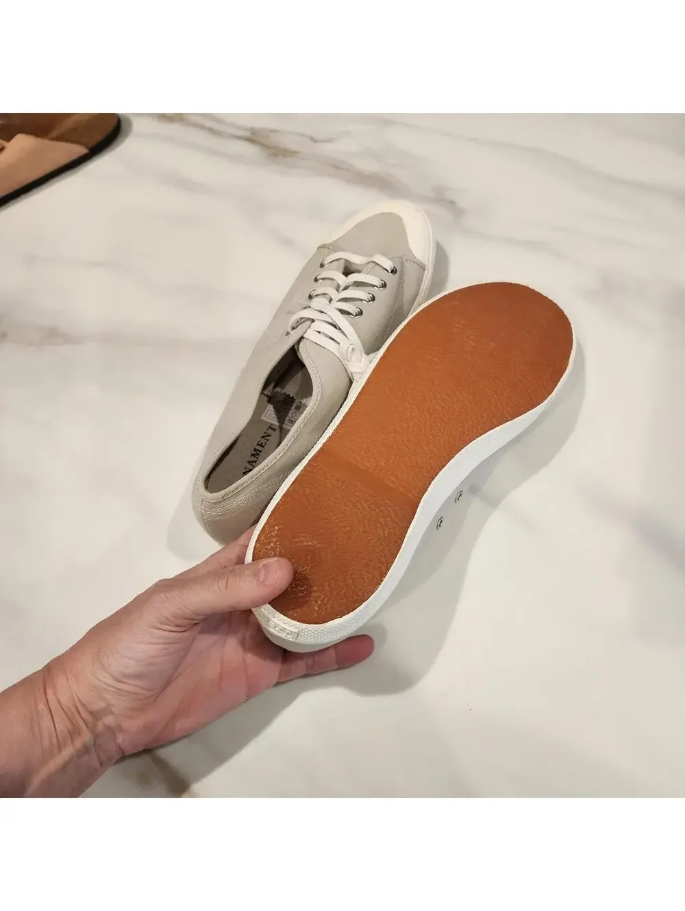 J.Crew x Tretorn Tournament T56 Sneakers Men's Size 12 beige NWOB